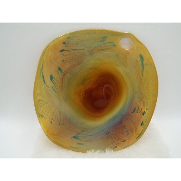 Multicolor Ombre Swirled Art Glass Painters Palette - Picture 6 of 11